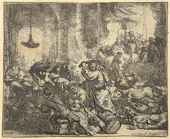 Rembrandt’s Christ Driving the Moneychangers from the Temple (New Hollstein 139, II/IV), 8