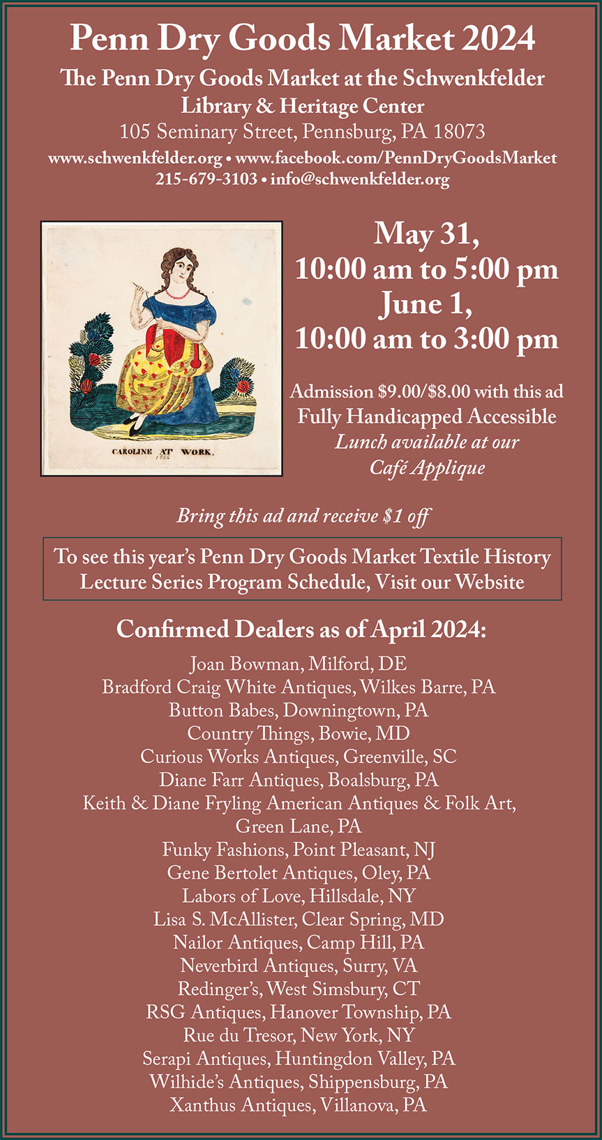 Penn Dry Goods Market: May 31-June 1