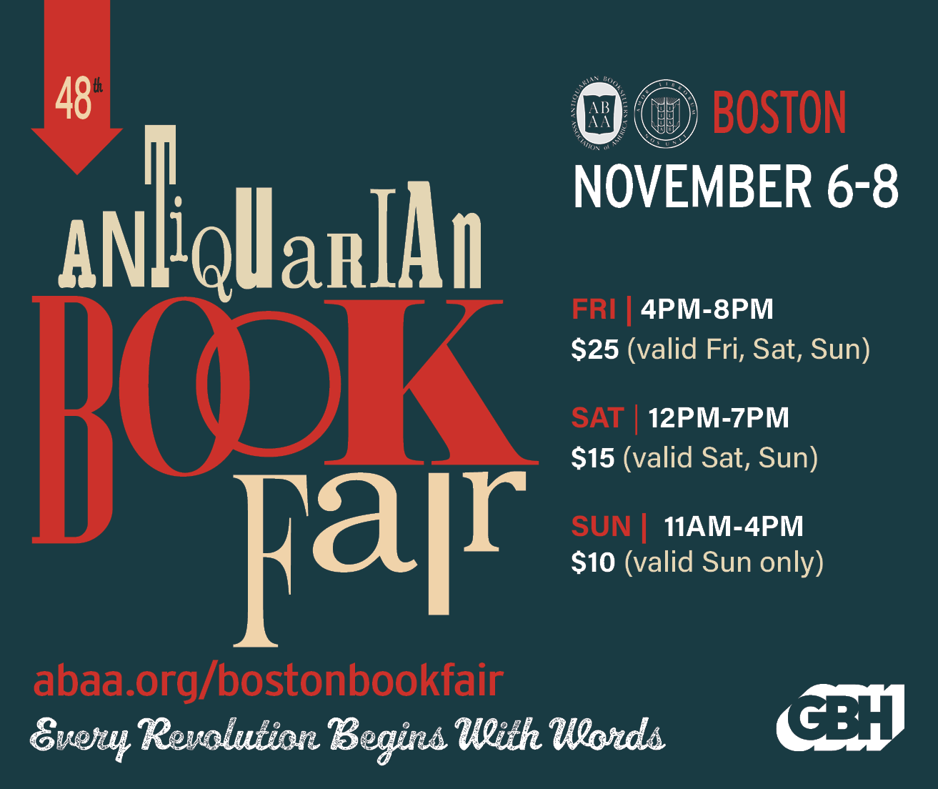 Banner Boston Int. Antq. Book Fair
