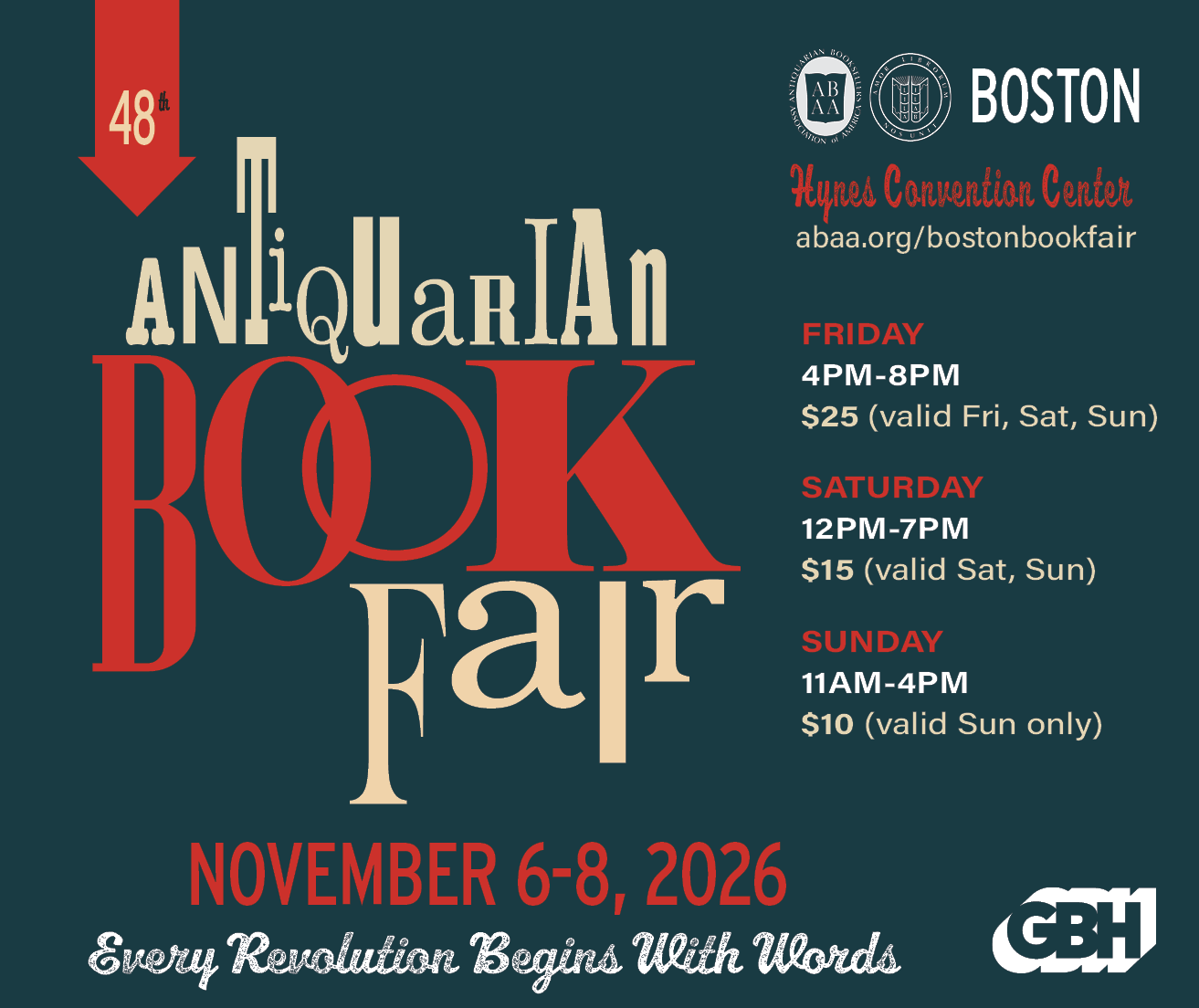 Banner Boston Int. Antq. Book Fair