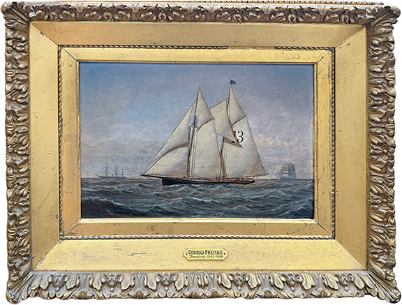This oil on canvas by Conrad Freitag (1843-1894),10&frac12;