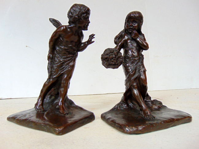 Bronze bookends