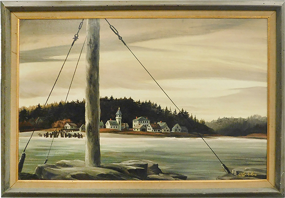 Native Maine artist Edythe Laws (1922-1984) painted this 24