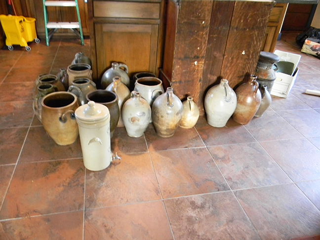 More than 50 pieces of Stoneware