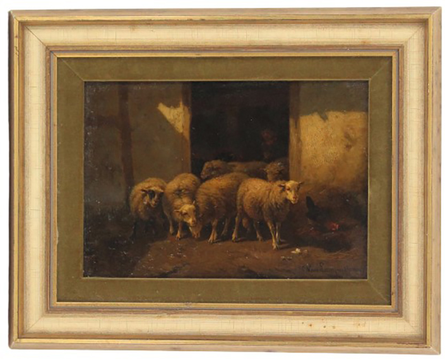 Cornelius Van Leemputten (1841-1902) Belgian, Oil on Canvas
