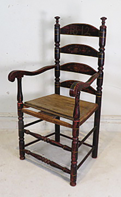 18th century painted armchair