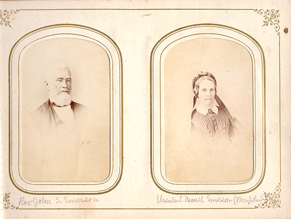 Cartes de visite of John S. Emerson and Ursula Sophia Newell Emerson. Courtesy James E. Arsenault & Company.