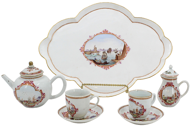 Exceptional 18th Century Chinese Export Tete A Tete Tea Set