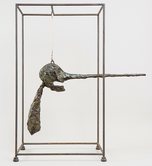 Alberto Giacometti, The Nose, 1947-49, bronze, painted metal, and cotton rope. Fondation Giacometti. © Succession Alberto Giacometti / ADAGP, Paris, 2022.