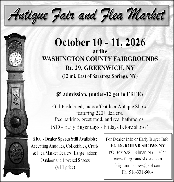 Fairground Shows NY Antique Fair and Flea Market: Oct. 10-11