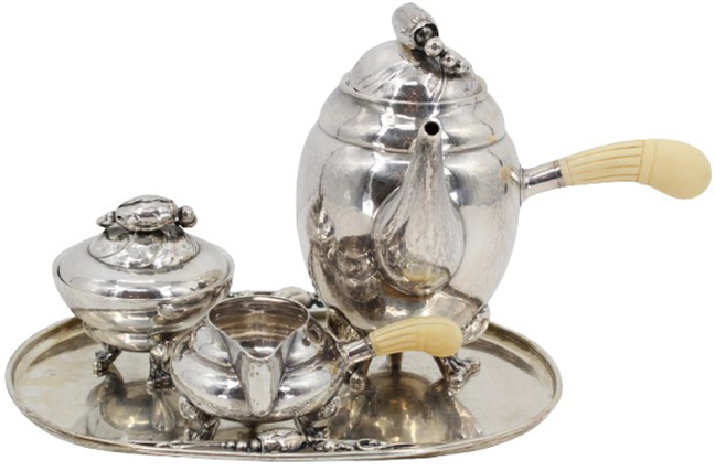 Fantastic Georg Jensen Sterling Tea Set, 23 OZT