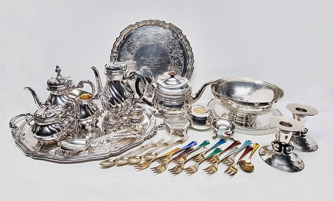 Large Assortment of Sterling Silver Tablewares, Including Birks, David-Andersen, Tiffany & Company, and Much More