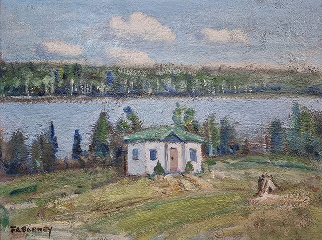 Frank A. Barney, American, 1862- 1954, Pearson’s Summer Cottage, Silvery Lake, Canada, 1948