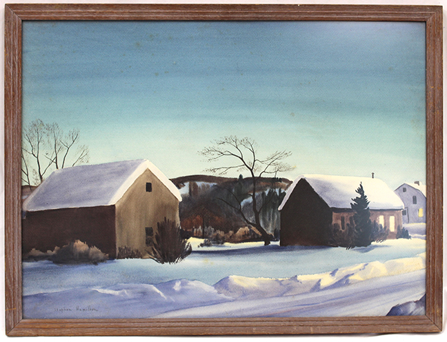Fine watercolors incl. this beautiful signed Stephen Hamilton 19