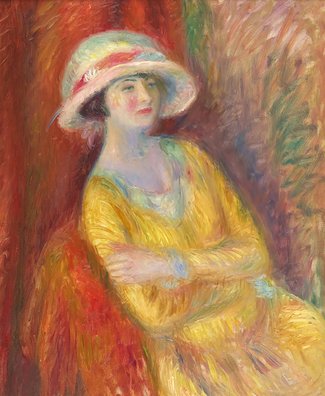 William Glackens (1870-1938), The Yellow Dress, oil on canvas, 32