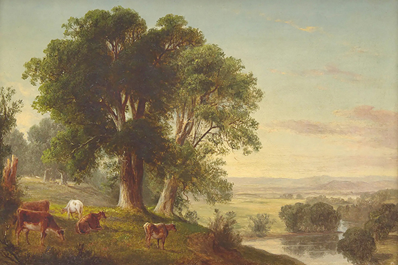 Asher Brown Durand (1796-1886), View of the Dover Plains, New York, circa 1860s, oil on canvas, signed and dated indistinctly, 11
