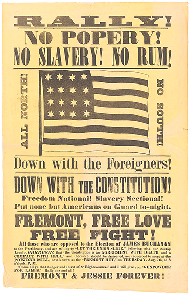 This pro-Buchanan “Down With The Constitution!” broadside, 19