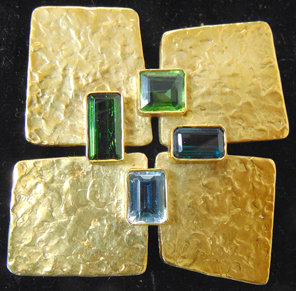 18K gold brooch by Ed Wiener