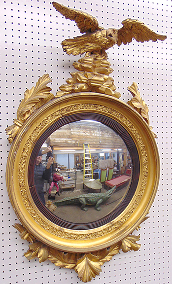 Period Bull’s-eye convex mirror with eagle