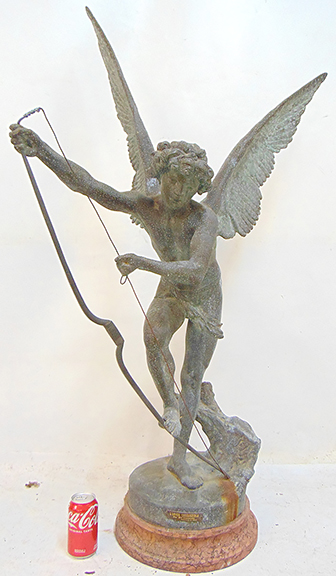 Spelter statue, L’Amour Irresistible, Par M. Cassavetti