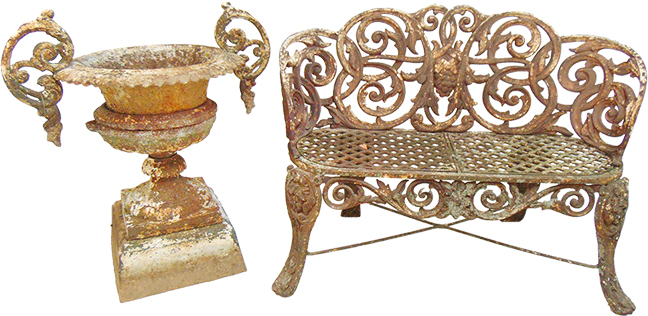 From a selection of garden items