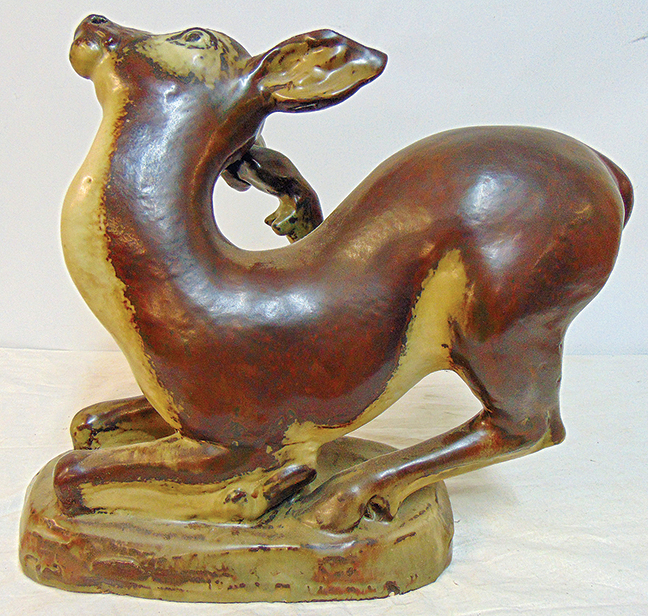 Rare B&G faun, deer, signed J. R. Gauguin, 1986