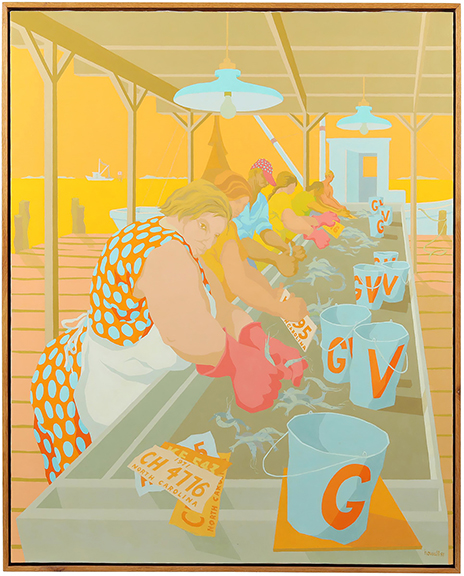Here is a painting that tells a story. North Carolina native Claude Howell (1915-1997) painted Heading Shrimp in 1981. The 50