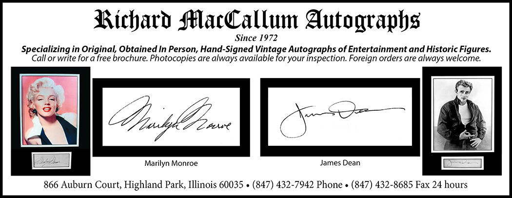 Richard MacCallum Autographs