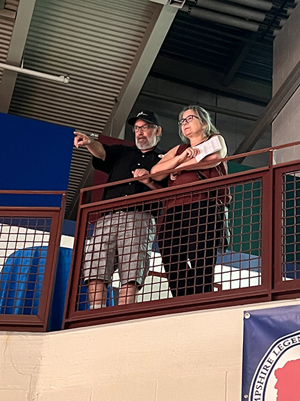  Customers wait on the upper level of the arena before the show opens. It’s a tantalizing view—some enticing booths can be spotted. Bob Zordani and Heidi Kellner of Z & K Antiques, Lexington, Virginia, were some of the first in line and waited patiently for the show to open.