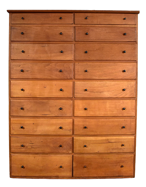 Shaker 18-drawer chest, Upton collection