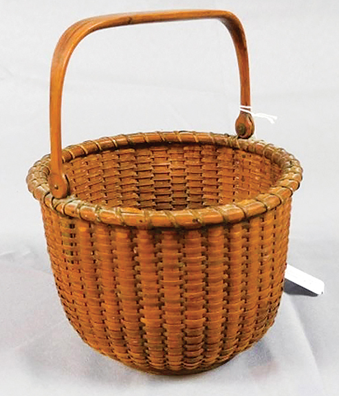 This mid-19th-century Nantucket lightship basket, 8½