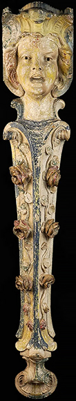 From one of only three Supreme Carousels by M. C. Illions, this figural divider, 48