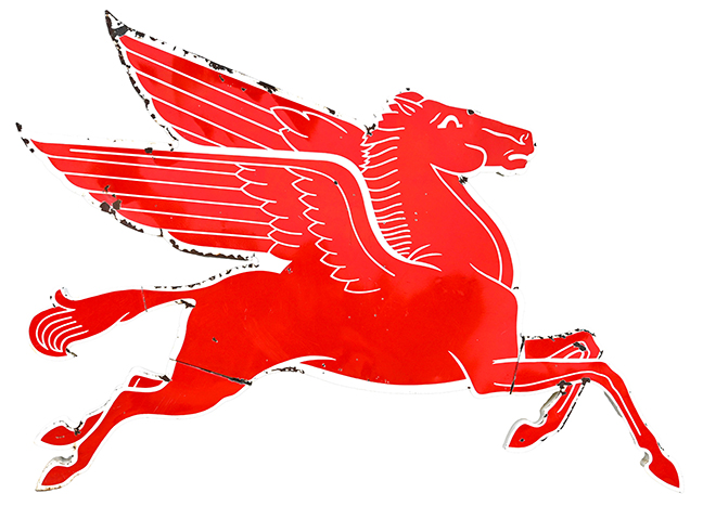 Original Mobil Pegasus Large Cookie Cutter Sign