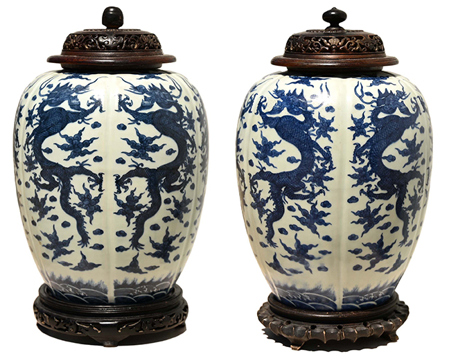 Chinese Ming Dynasty Dragon Jars