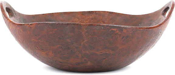 Indigenous carved burl bowl, 4