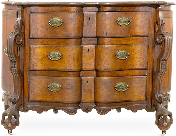 Quebec arbalète (crossbow) butternut commode, 32