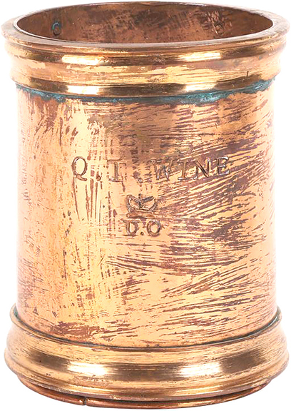 Copper wine measure from Upper Canada, 5¼