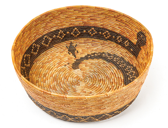 A late 19th-century Mission Indian rattlesnake basket, 4