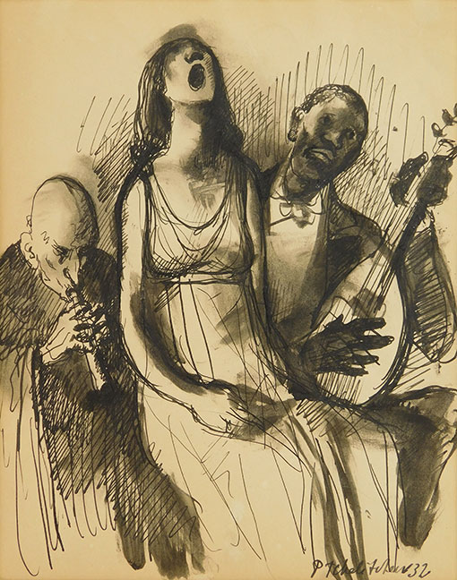 P. Tcehlitchew pen and ink