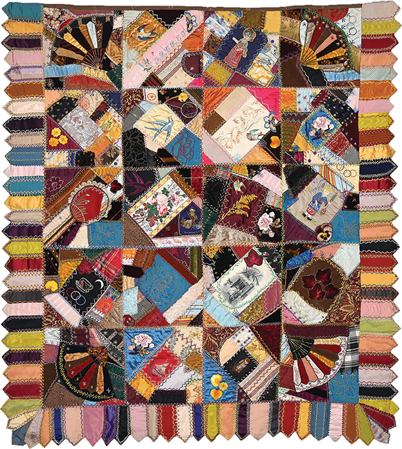 Museum Quality Victorian Crazy Quilt C. 1885 54