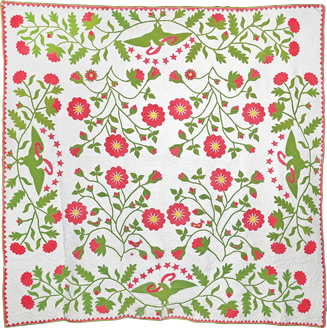 Original Design, C. 1835, Patriotic Eagle Quilt… Stuffed, Stippled, and just breathtaking…Believed to be NY.