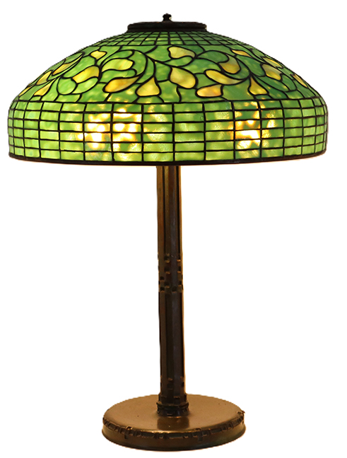 Tiffany Studios Swirling Leaf Table Lamp