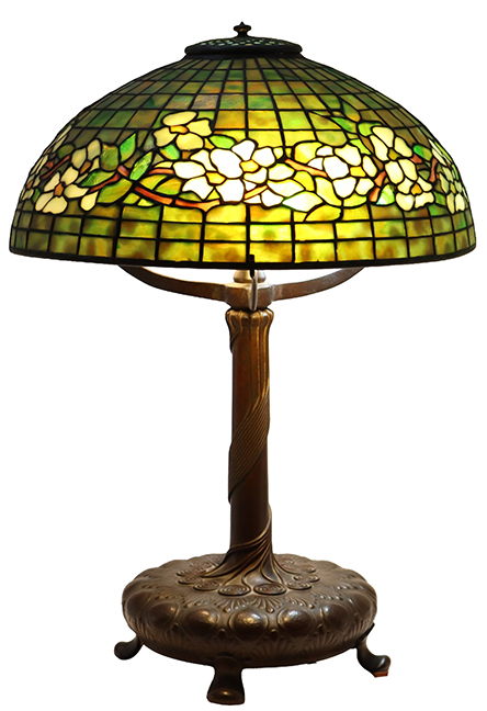 Tiffany Studios Belted Dogwood Table Lamp