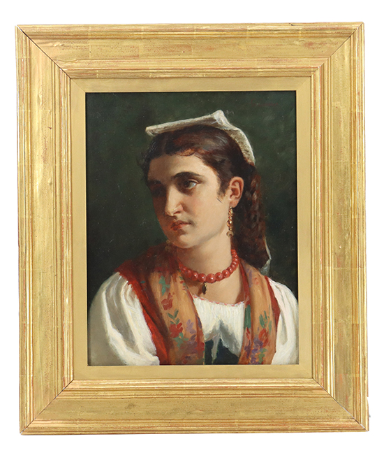 Gustave Courbet (1819-1877) French, Oil on Canvas Portrait of a Woman