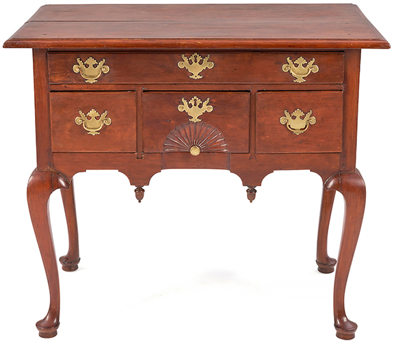This pretty Queen Anne cherry and sycamore dressing table, 29½