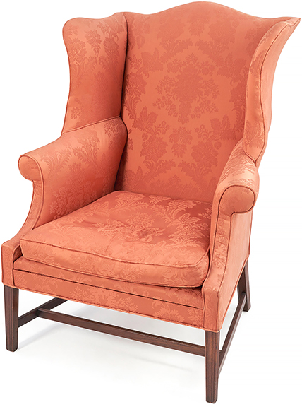 This Massachusetts Federal mahogany easy chair, 46½