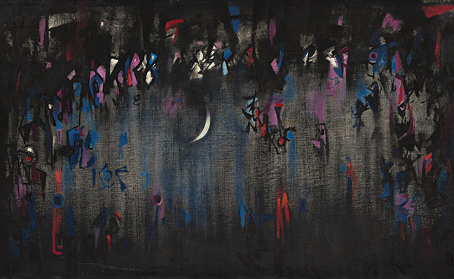 Norman Lewis, Moon Madness, oil on canvas, 1959. Estimate $600,000 to $900,000. At auction October 19. 