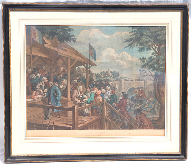 William Hogarth Engraving “The Polling”