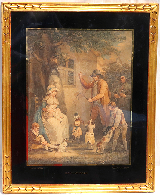 George Morland Engraving “Dancing Dogs”