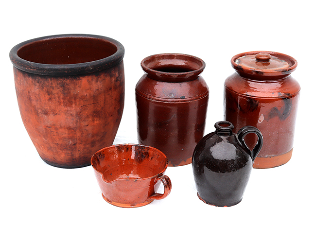 Selection of Redware Pottery